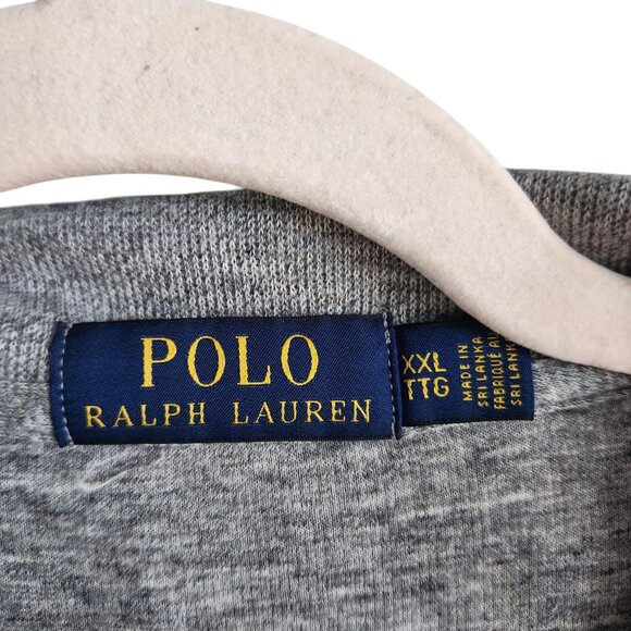 Polo Ralph Lauren Pullover Sweater XXL Gray Grey Teddy Bear Estate Rib 1/4 Zip - Picture 5 of 9